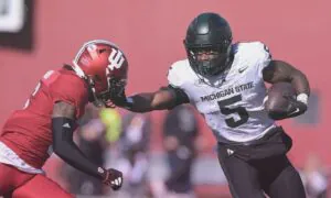 College football players in action